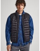 Pepe Jeans London Vesta matlasata cu fermoar - Negru