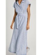 Pepe Jeans Rochie din amestec de in cu maneci scurte -