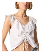 Pepe Jeans Top dama Bumbac - Alb -