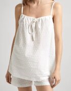 Pepe Jeans Top din bumbac cu decolteu patrat