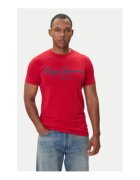 Pepe Jeans Tricou barbati - rosu - 95% bumbac - 5% elastan