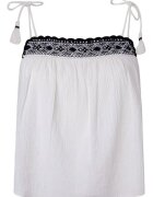 Pepe Jeans Tricou dama Beni - bumbac - alb - bretele cu funda -