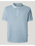 Pepe Jeans Tricou polo bumbac 100% - albastru ceresc - stil regular