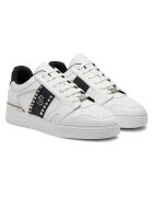 Philipp Plein Tenisi barbati piele naturala - alb/negru