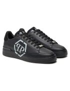 Philipp Plein Tenisi barbati piele naturala - negru -