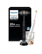 Philips Sonicare Set 2 periute electrice sonice DiamondClean 9000 - Alb/Negru