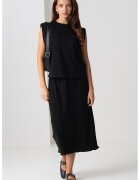 Pieces Bluza uni cu decolteu la baza gatului