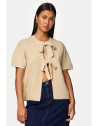 Pieces Cardigan 17156681 Bej Regular Fit - Poliester