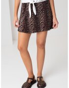 Pieces Fusta mini cu model texturat Flora - Negru/Maro