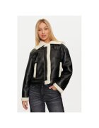 Pieces Geaca dama - 304502897 - Piele ecologica - Negru - Negru
