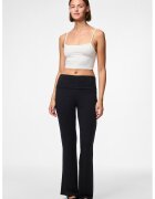 Pieces Pantaloni evazati cu talie inalta - Negru