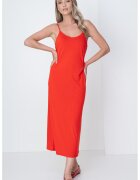 Pieces Rochie cu croiala dreapta si bretele inguste Canora - Rosu