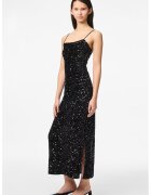 Pieces Rochie cu paiete si slituri laterale - Negru