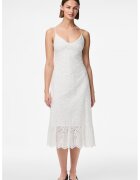 Pieces Rochie midi cu dantela Sangallo - Alb