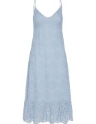 Pieces Rochie midi cu dantela sangallo - Albastru deschis