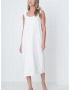 Pieces Rochie midi cu volane - Alb