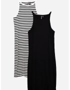 Pieces Set de rochii scurte cambrate - 2 piese - Negru