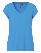 Pieces Tricou dama 17078732 - Viscoza - Albastru - Albastru