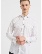 Pierre Cardin Camasa de bumbac cu model grafic - Alb/Negru