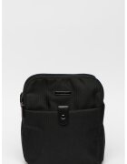 Pierre Cardin Geanta crossbody cu compartiment dublu - Negru