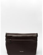 Pierre Cardin Geanta messenger din piele cu logo discret - Maro