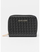 Pierre Cardin Portofel de piele ecologica cu aspect tesut - Negru