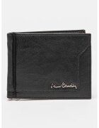 Pierre Cardin Portofel din piele cu detaliu cu logo metalic - Negru