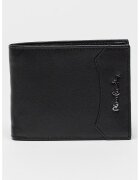 Pierre Cardin Portofel pliabil de piele cu logo - Negru