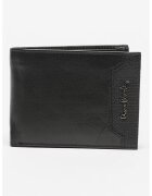 Pierre Cardin Portofel pliabil din piele cu buzunare multiple - Negru