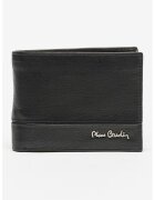 Pierre Cardin Portofel pliabil din piele ecologica cu aspect texturat - Negru/Negru stins