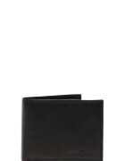 Pierro Poggi Portofel pliabil de piele cu logo stantat - PP1004 - Negru