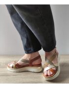 Pikolinos Sandale wedge din piele - Maro
