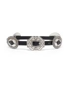 Pinko Curea de piele cu elemente metalice - Negru