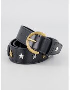 Pinko Curea din piele cu stele metalice - Negru