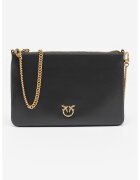 Pinko Etui din piele Flat Classic - Negru