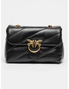 Pinko Geanta crossbody de piele Love Classic - Negru