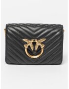 Pinko Geanta crossbody de piele Love Click - Negru