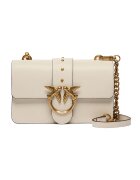 Pinko Geanta crossbody din piele cu bareta din lant - Bej