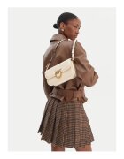 Pinko Geanta dama Love Box Baguette Al - piele naturala - alba