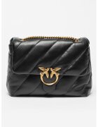 Pinko Geanta de piele cu bareta de umar si aspect matlasat Love Big - Negru