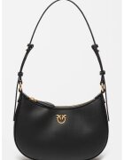 Pinko Geanta din piele cu bareta de umar Love Mini - Negru