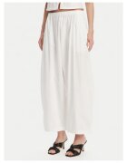 Pinko Pantaloni largi pentru dama - albi - stofa