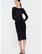 Pinko Rochie midi cu spate decupat - Negru
