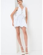Pinko Rochie mini cu decolteu in V - Alb optic