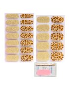 Pinx Sticker pentru unghii din gel Glitter Leopard - set 24 bucati