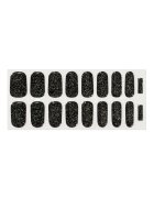 Pinx Sticker pentru unghii din gel set 16 bucati - negru - glitter