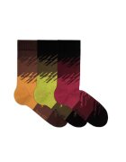 Pirin Hill Cutie cu 3 Perechi de Sosete cu 98% Bumbac Tuse Artistice - Visiniu - Maro - Khaki