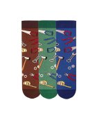 Pirin Hill Cutie cu 3 perechi de sosete Fine din bumbac organic Dorel Instalatorul Multicolor