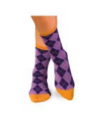 Pirin Hill Sosete bambus - COMFORT FEET Argyle Purple Light