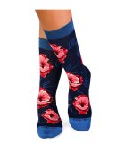 Pirin Hill Sosete bambus FINE BAMBOO Flowers DARK BLUE